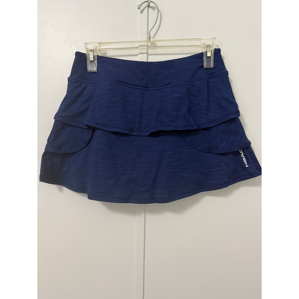 Head Tennis Skort Women Small Navy Blue Ruffle Athletic Skirt Pickleball